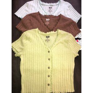 SO Juniors Crop Sweaters Size XXL Lot of 3